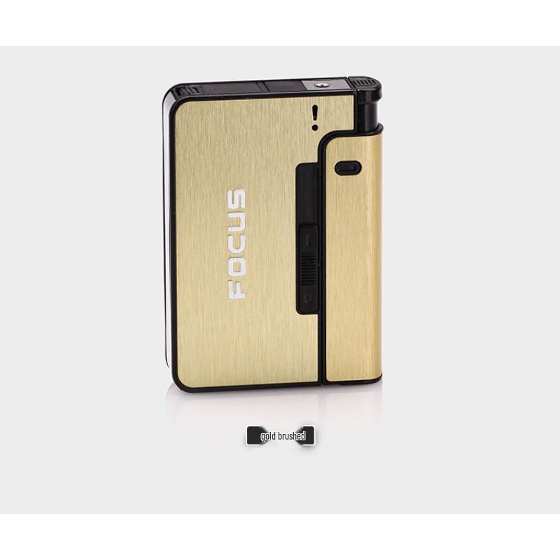 Creative Detachable JD001 Cigarette Case with Refillable Lighter, Holds 10 Cigarettes