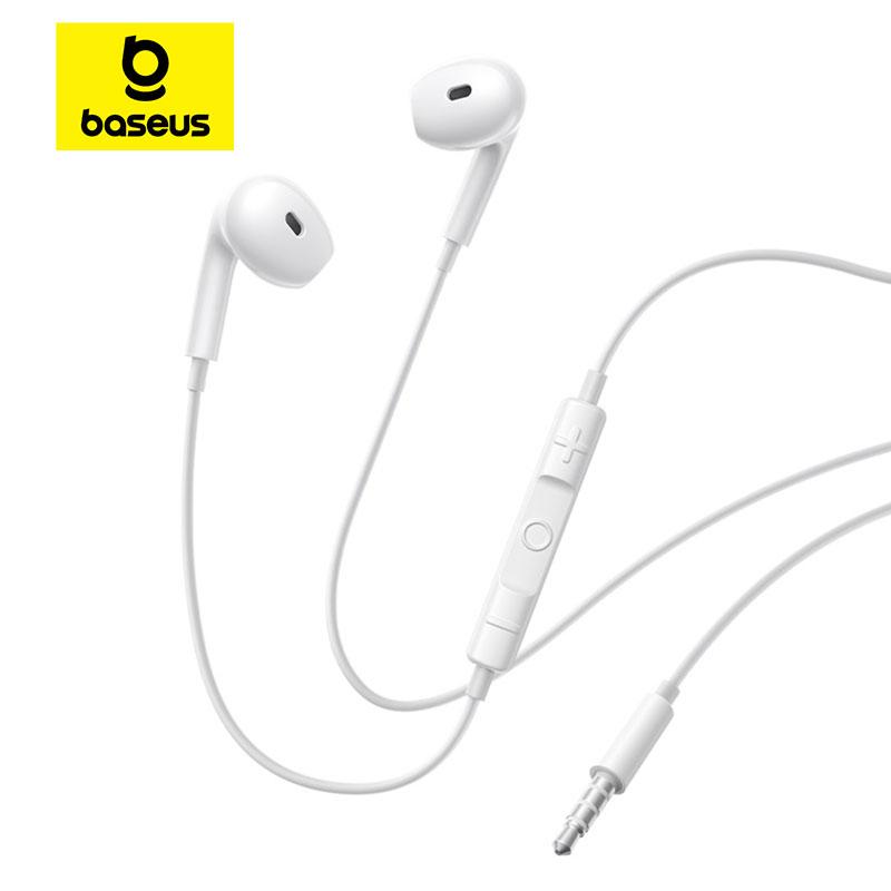 

Проводные наушники Baseus Encok HZ19 3,5 мм, полувставные наушники для мобильных телефонов Xiaomi, Samsung, Huawei, планшетов, настольных компьютеров, ноутбуков, наушников белый