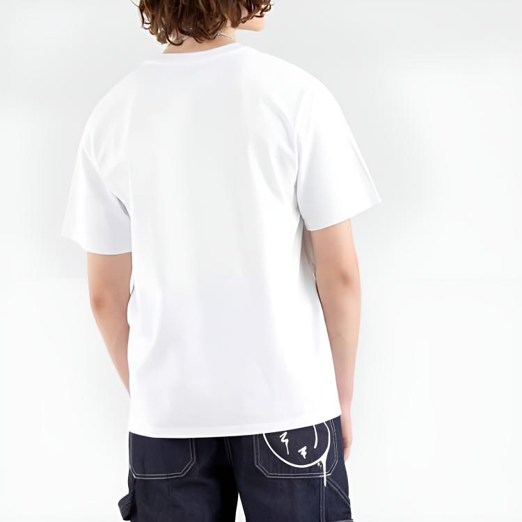 Levis Letter Logo Printed Solid Color Casual T-Shirt Men Tops White A0107-0000