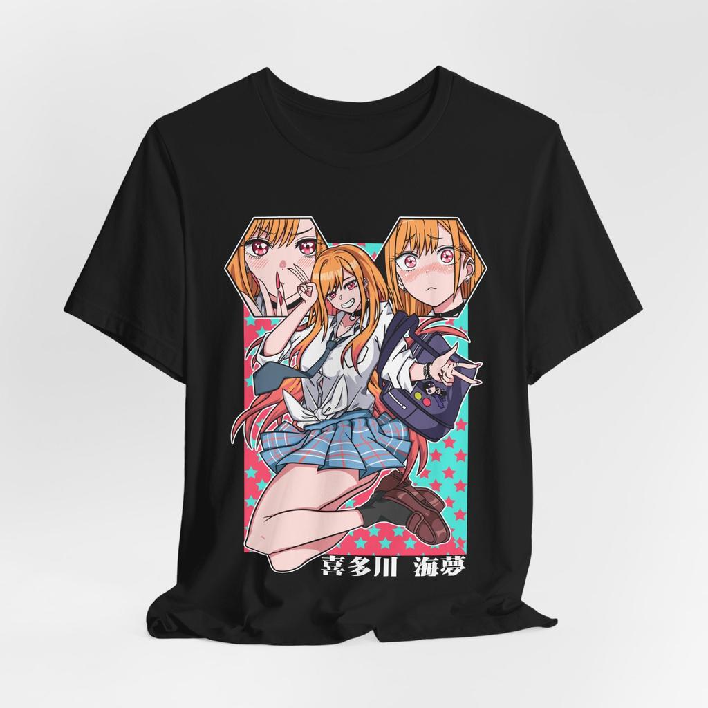 Marin My Dress Up Darling Anime Grafik T-Shirt Herren Damen T-Shirts Top Tee Tops, Unisex T-Shirt Herren Damen T-Shirts Top für Otaku Mode,