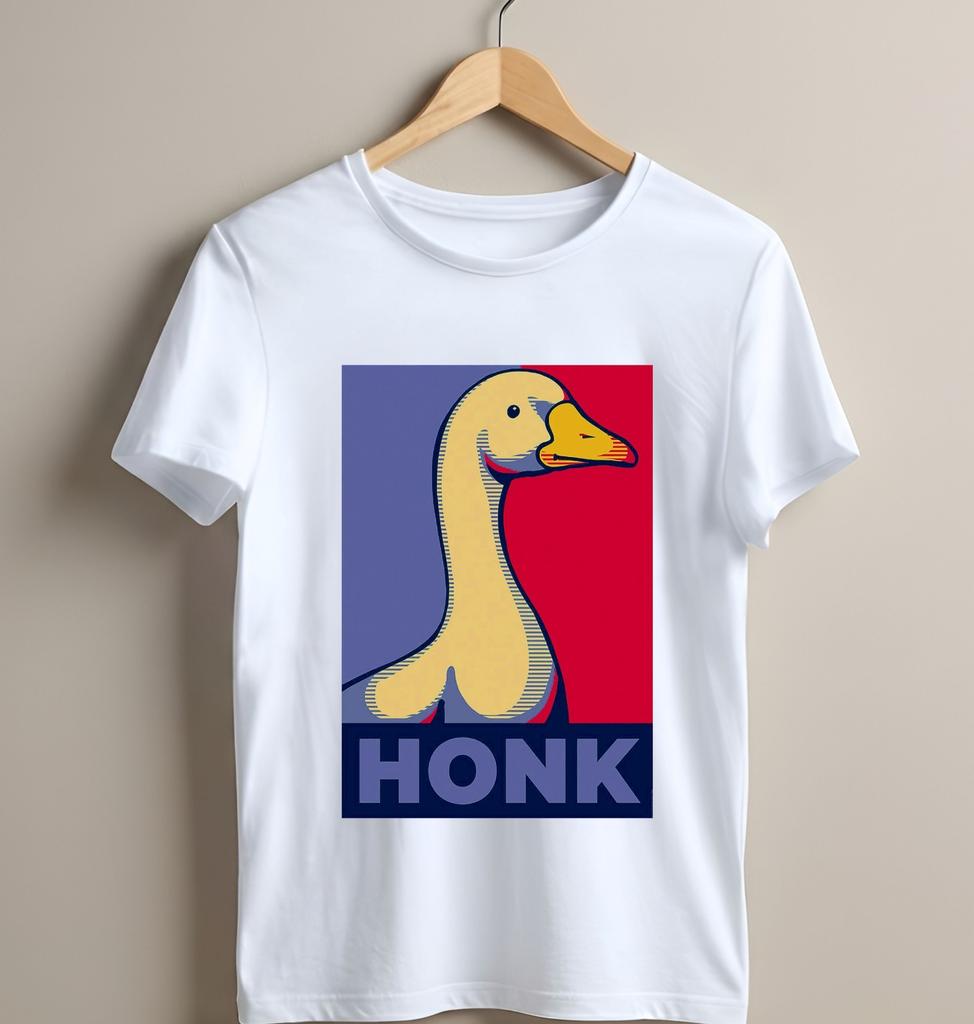 Honk Goose Funny T-Shirt - Retro Silly Duck Honk Bird Meme Unisex Gift Tee Top