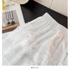 Women's Autumn 2025 A-line French Ruffled Lace Pleated Skirt