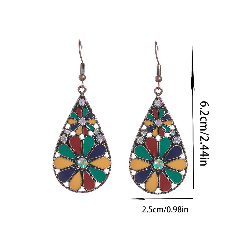 Boho Earrings Chic Vintage Colorful Geometric Waterdrop Dangle Earring Party Prom Gift Idea for Women,Girls, Valentine
