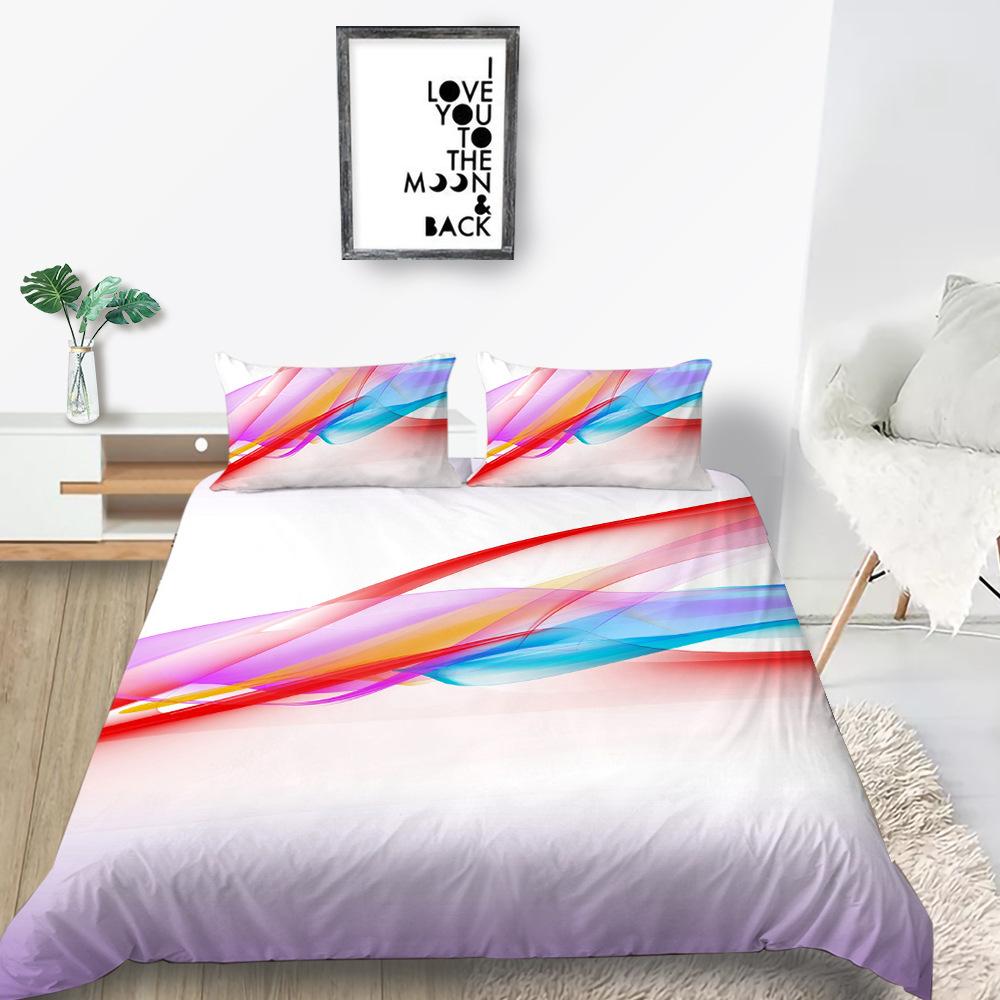 Tie Dye Bettwäscheset King Queen Größe Buntes Spritzfarben-Kunststil Bettbezug für Teenager Erwachsene mit Kissenbezug Weicher Steppdeckenbezug