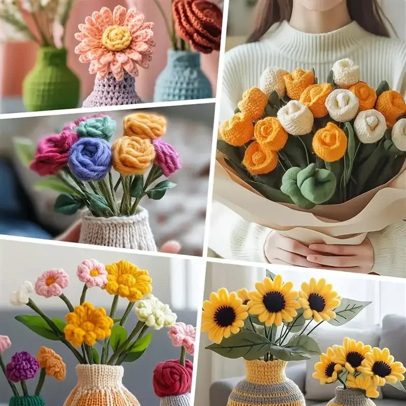 A Top Quality 24pcs Soft Hand-Knitting Yarn Fine Quality Warm DIY Cotton Wool Threads for Handmade Crochet Knitting Craft