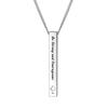 Stainless Steel and Titanium Long Strip Bible Lady Necklace