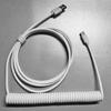 Mechanical Keyboard Coiled Cable Wire Type C USB Port Aviator Coiling Cable Desktop Computer Aviation Connector Data Cord Max 3M
