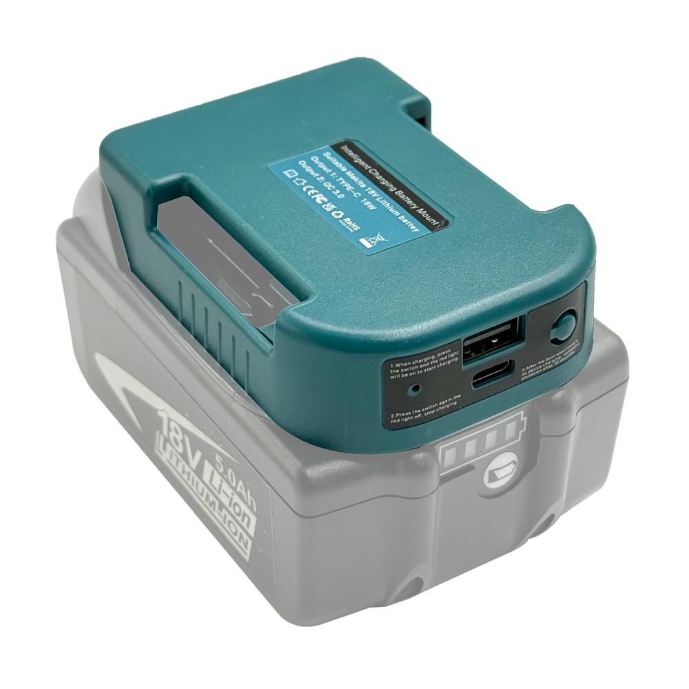 Power Bank Adapter for Makita 18V BL1811 Lithium Battery USB Type-C Fast Charging For Mobile phone and Tablet(NO Battery )