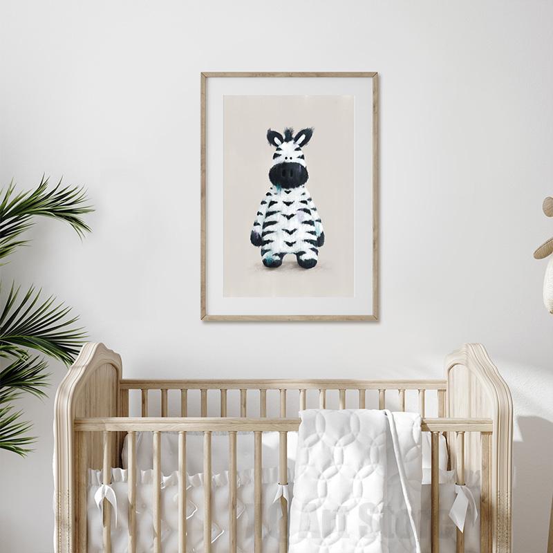 Nursery Print Lion Zebra Giraffe Wall Art Cute Animals Poster Canvas Paintings HD Picture For Kid Baby Room Home Decor Frameless