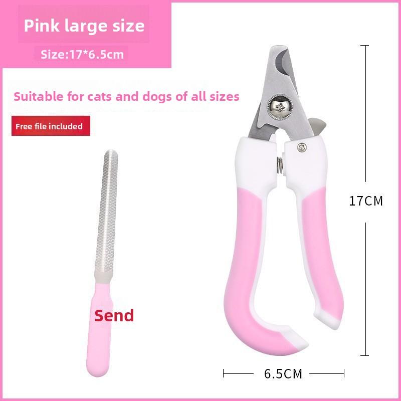 Dog Nail Clippers Cat Pet Nail Clippers with Sickle Small To Large Dog Nail Clipper Stainless Steel Grooming Scissor Grinder Set