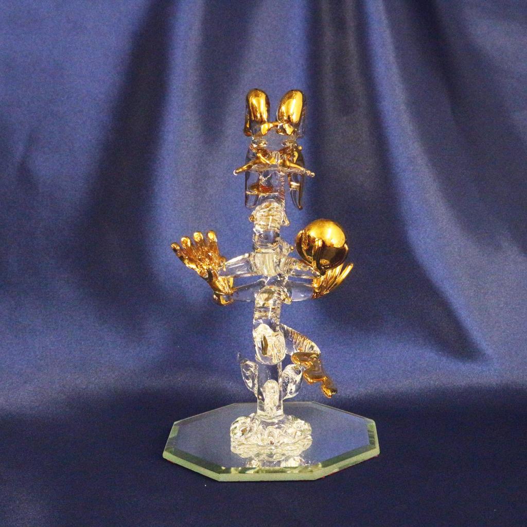 Four Cart Handmade Glass Feng Shui Good Luck and Good Fortune [Rising Dragon] Dragon Small, 11cm Long x Set of 3