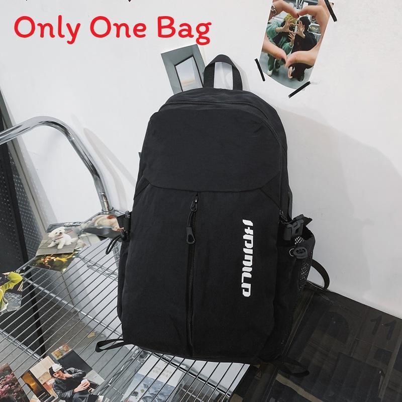 

Minimalist Nylon Casual Backpack With Design For Students And Teens чёрный