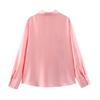 TAOP&ZA Women's Floral Print Satin Shirt - Spring/Summer Style