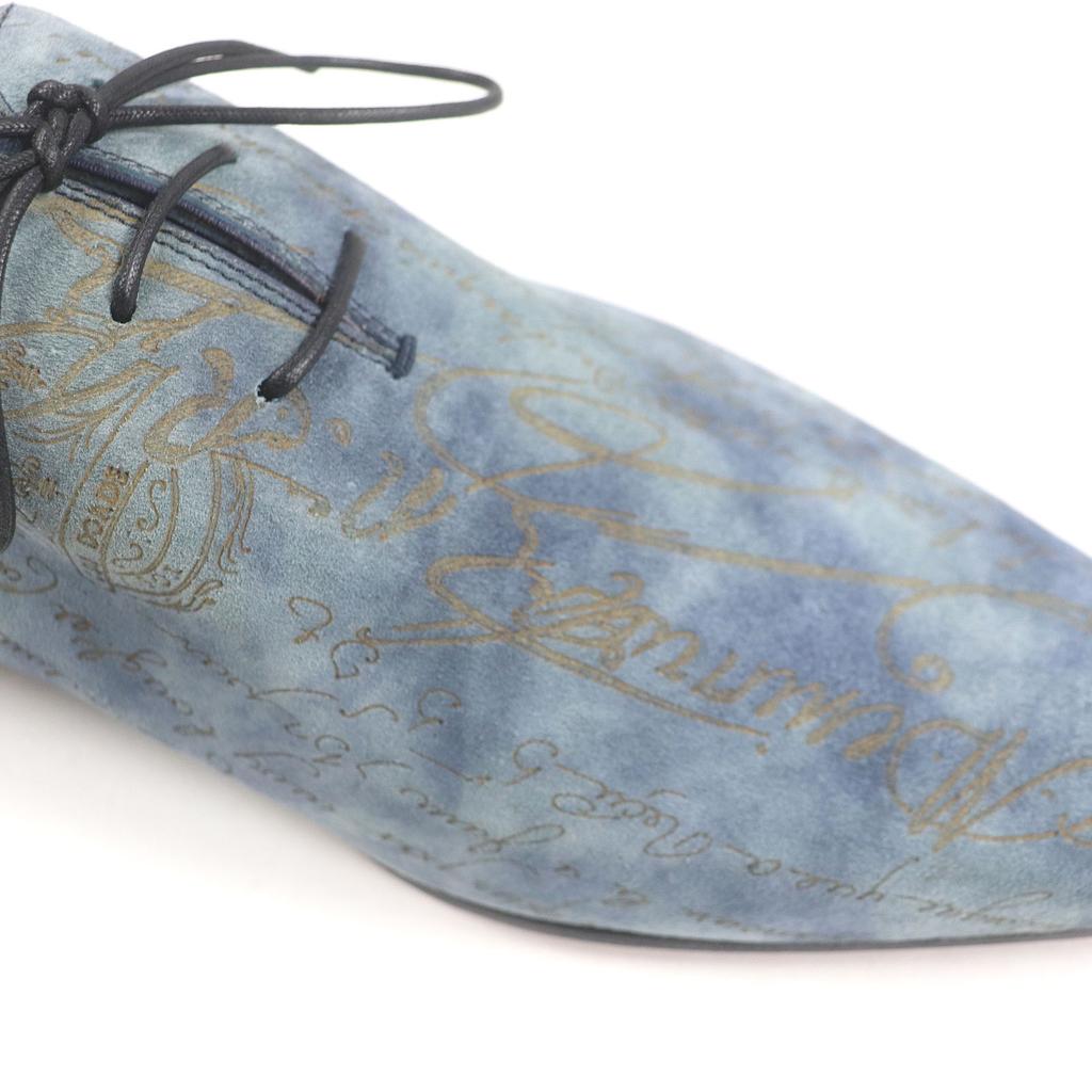 Berluti Sandals Calligraphy Scritto Mule blue Suede leather mens 9 Used