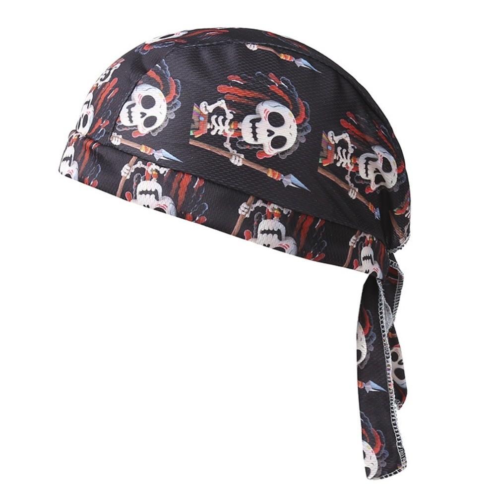 Paisley Print Hijab Caps Breathable Adjustable Bandana Headscarf Quick Dry UV Protection Cycling Head Wrap Outdoor Activities