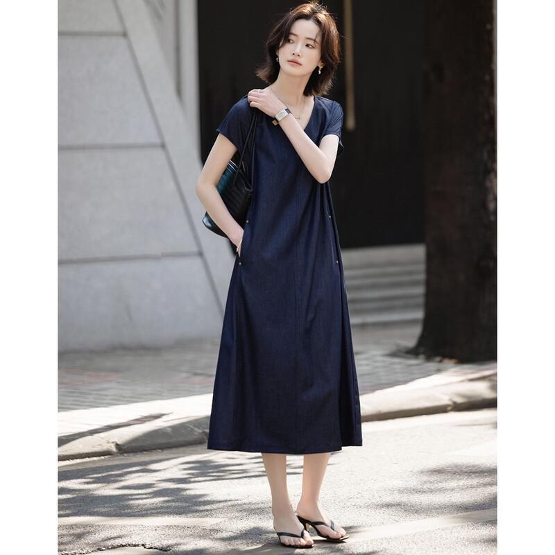 Elegant V-Neck A-Line Sleeveless Summer Dress