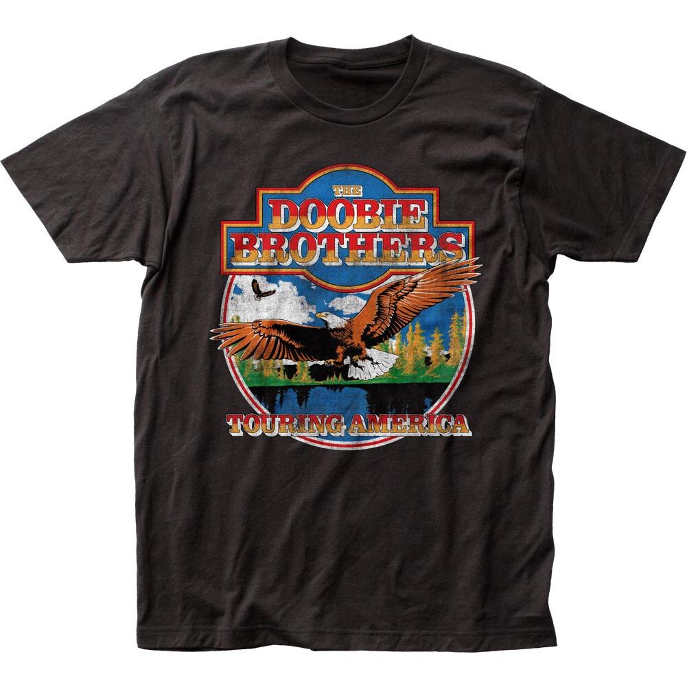 The Doobie Brothers Touring America Mens T Shirt Rock And Roll Band Tee Black