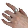 Women's Fashion Geometric Baroque Pearl Ring: Unique Open Index Finger Design