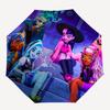 Monster High, Animation Automatic Opening and Closing, 8 rib Structure Portable Umbrella, Suitable for Men and Women in All Seasons  Perfect