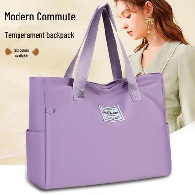 Korean Style Large Capacity Waterproof Oxford Cloth Tote Handbag - Casual Women's Shoulder Bag