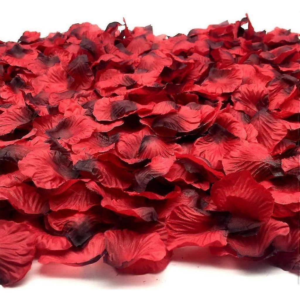 1200 Pieces Rose Petals, Red Silk Artificial Roses Flower Confetti For Wedding