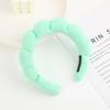 Solid Color Cloud Sponge Headband Washing Scrunchies Puffy Headband Washing Face Makeup Shower Skincare Hair Band