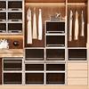 Deep Drawer Stackable Plastic Wardrobe Organizer Durable Closet Storage Container Clothes Sorting Cabinet for Home Organization