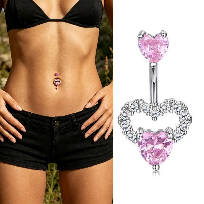 1Pcs 2026 Creative Heart-Shaped Spider Belly Button Ring – Stylish, Trendy Navel Piercing Jewelry