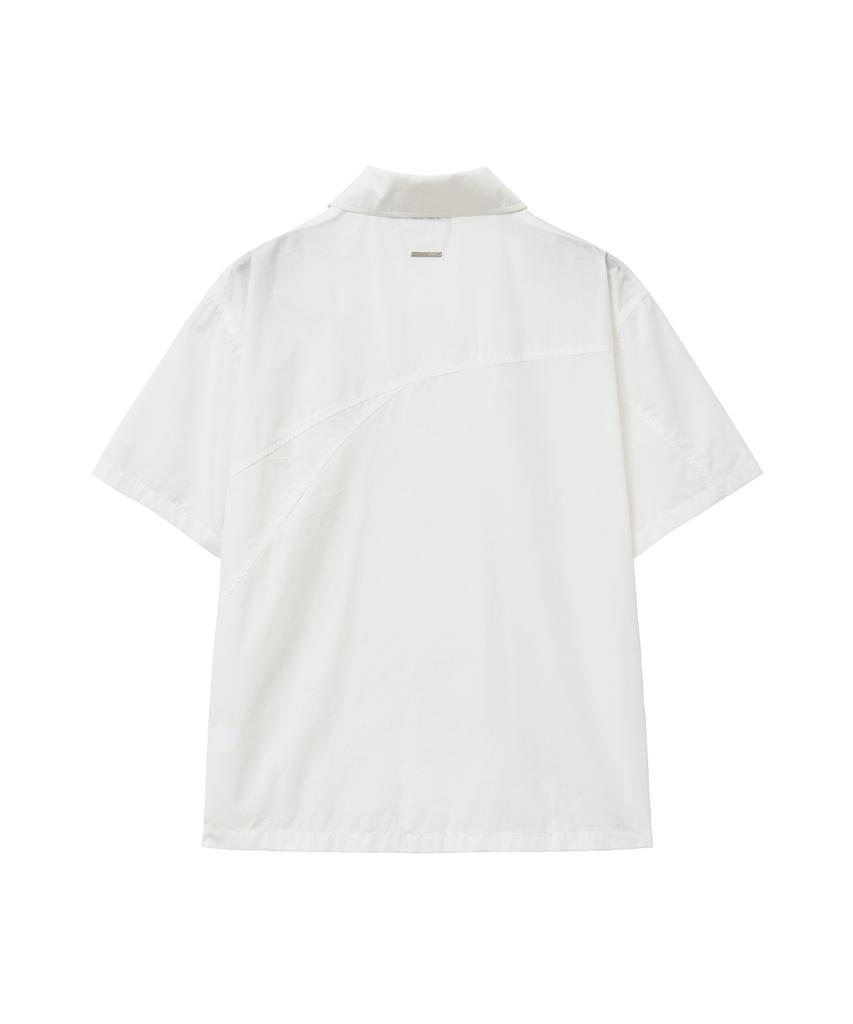 Misekiseoulmaen Line Open Collar Shirt White