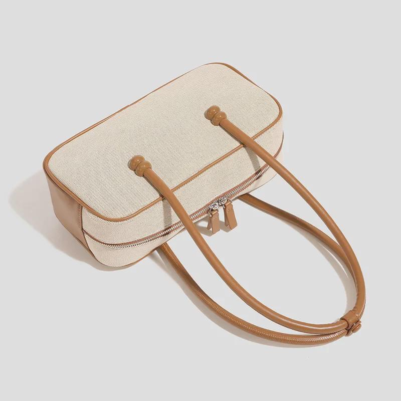 "Original Boston Beaded Baguette Shoulder Bag - Large Capacity, Vintage Summer Style"