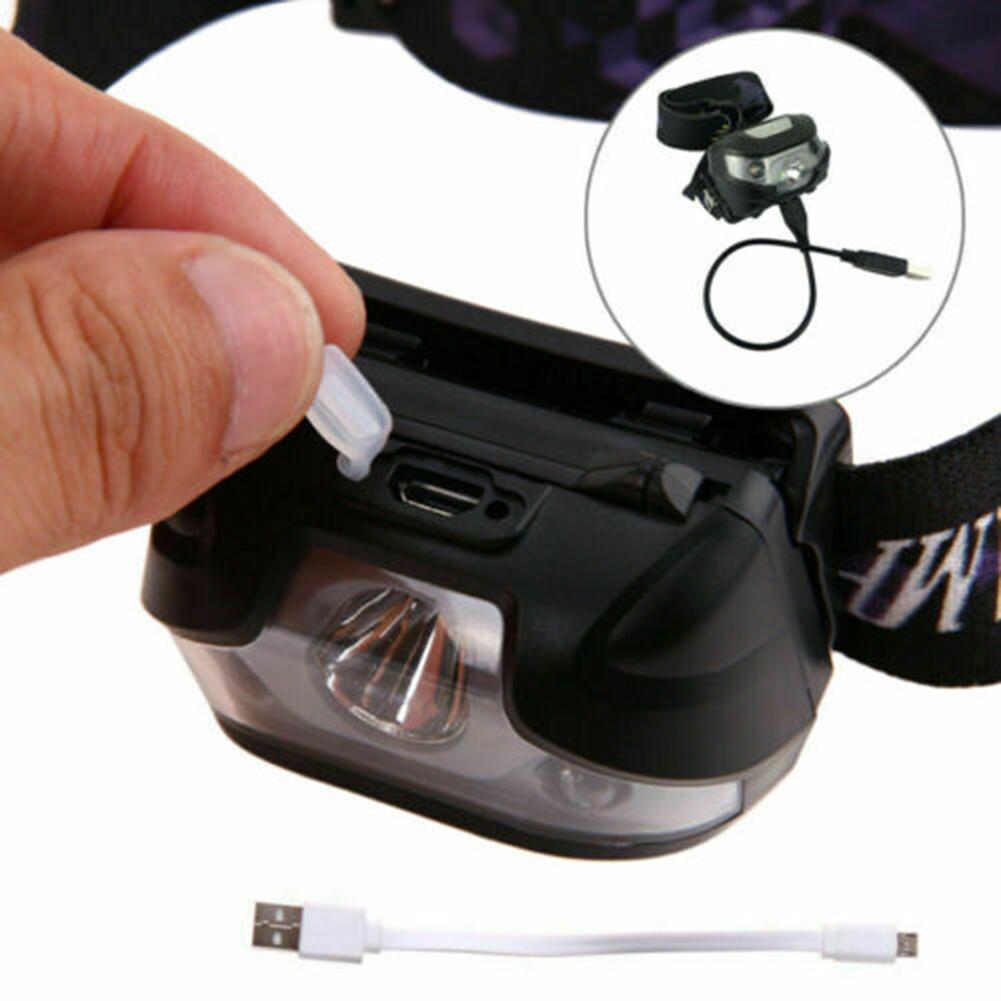 Mini Head Lamp LED Motion IR Sensor Rechargeable Headlight Portable Fishing Flashlight USB Rechargeable Waterproof Camping Light