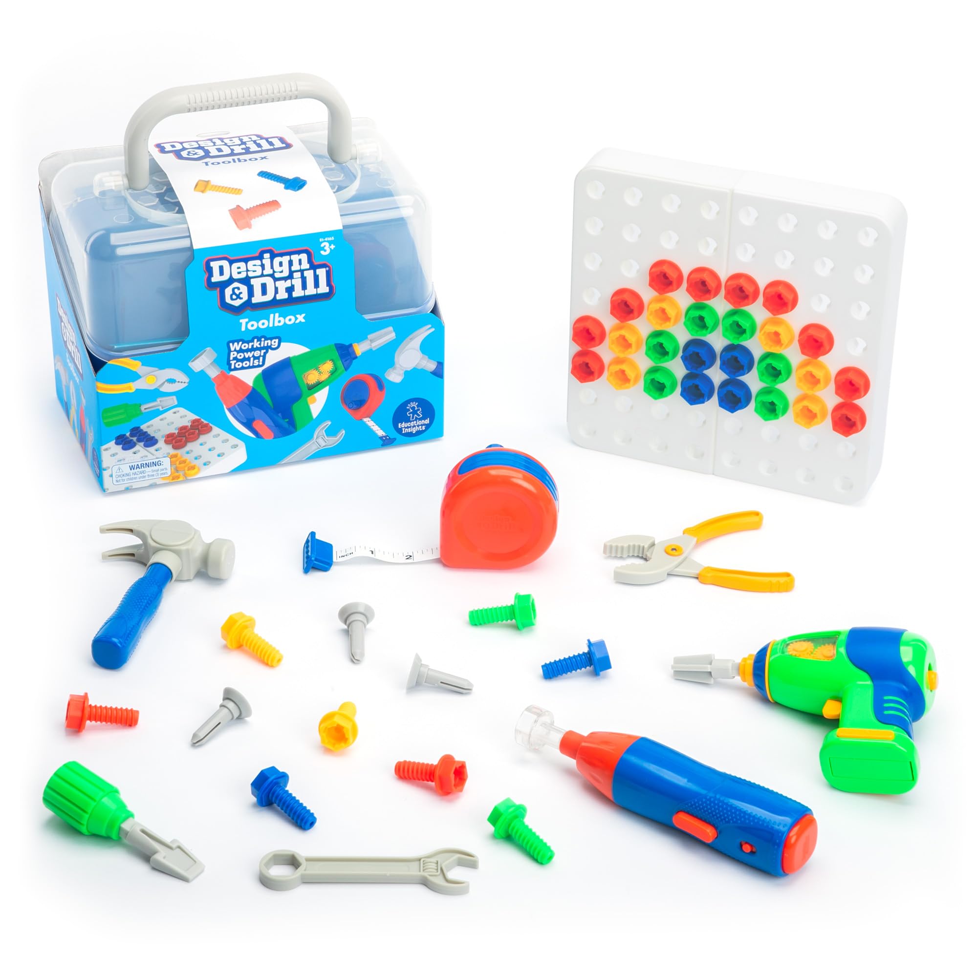 Learning Resources Toy Drill Design Exciting Toolbox EI4165 Authentic Product