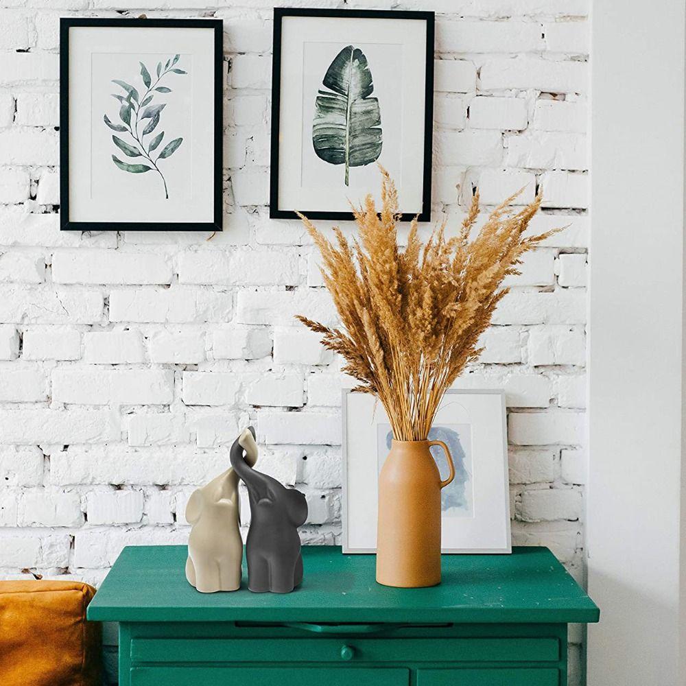 2 Sets of Ceramic Couple Elephant Double Elephant Elephant Sculpture Couple Ornament   Bedroom