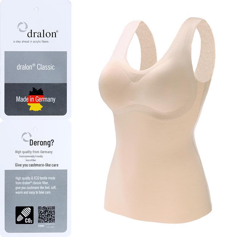 Women's 2024 Self-Heating Seamless Thermal Velvet Vest with Chest Pad