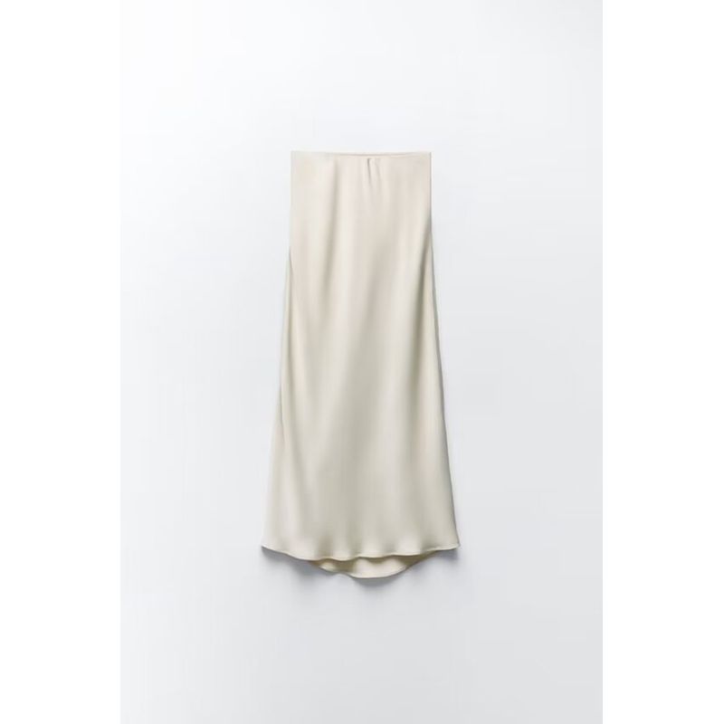 Za2024 Spring-Summer New Type Women's Sheath Skirt Long Dress Silk Satin Texture Midi Dress 1165054 401