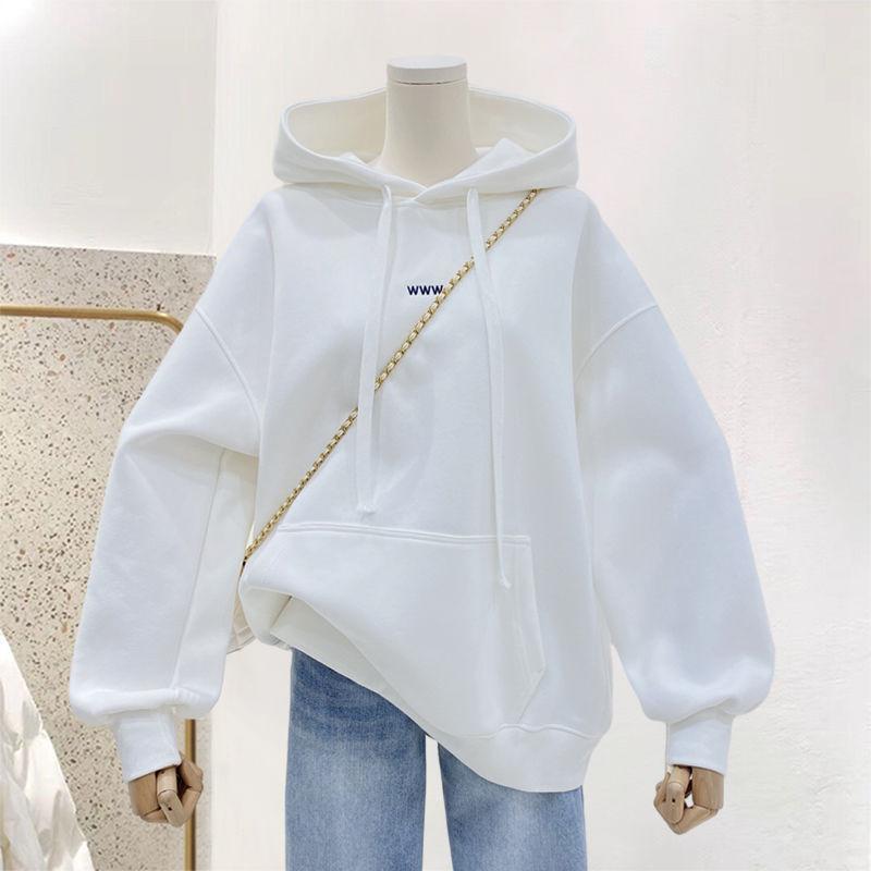Hooded Sweater Women Plus Velvet Plus Autumn and Winter Updated Comfortable Fit Tops and Coats