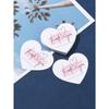 30Pcs/Bag Coated Paper Thank You Greeting Card, Heart with Word Thank You Pattern, 6x7cm