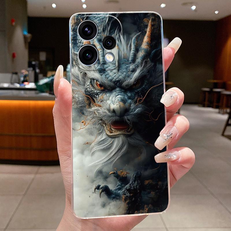 Hülle Für OPPO Reno 15C 5G Handyhülle Luxus Drache Niedlich Cool Jungen Mädchen Transparent Silikon Weiche Abdeckung Für Reno15C 15 C Hülle