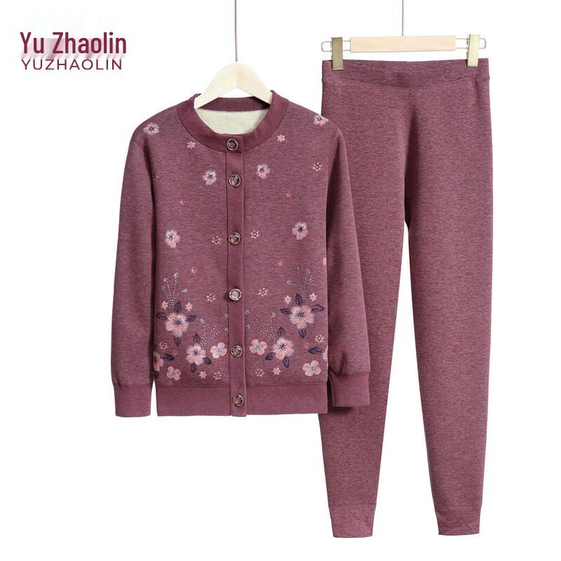 YUZHAOLIN Women's Plus Velvet Thickened Thermal Underwear Set