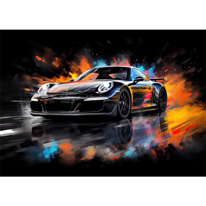 Abstract Colorful Art Vehicles Canvas Painting Cool Car Graffiti Posters and Prints Wall Art Pictures for Living Room Home Decor