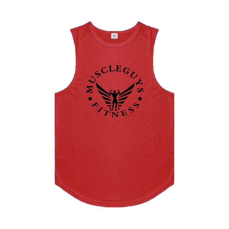 Muscleguys Summer Tide Mládež Sport Fitness Top Tričko bez rukávů Síťované tílko Osobnostní show Muscle Vesta Pánská kulturistika Tílko