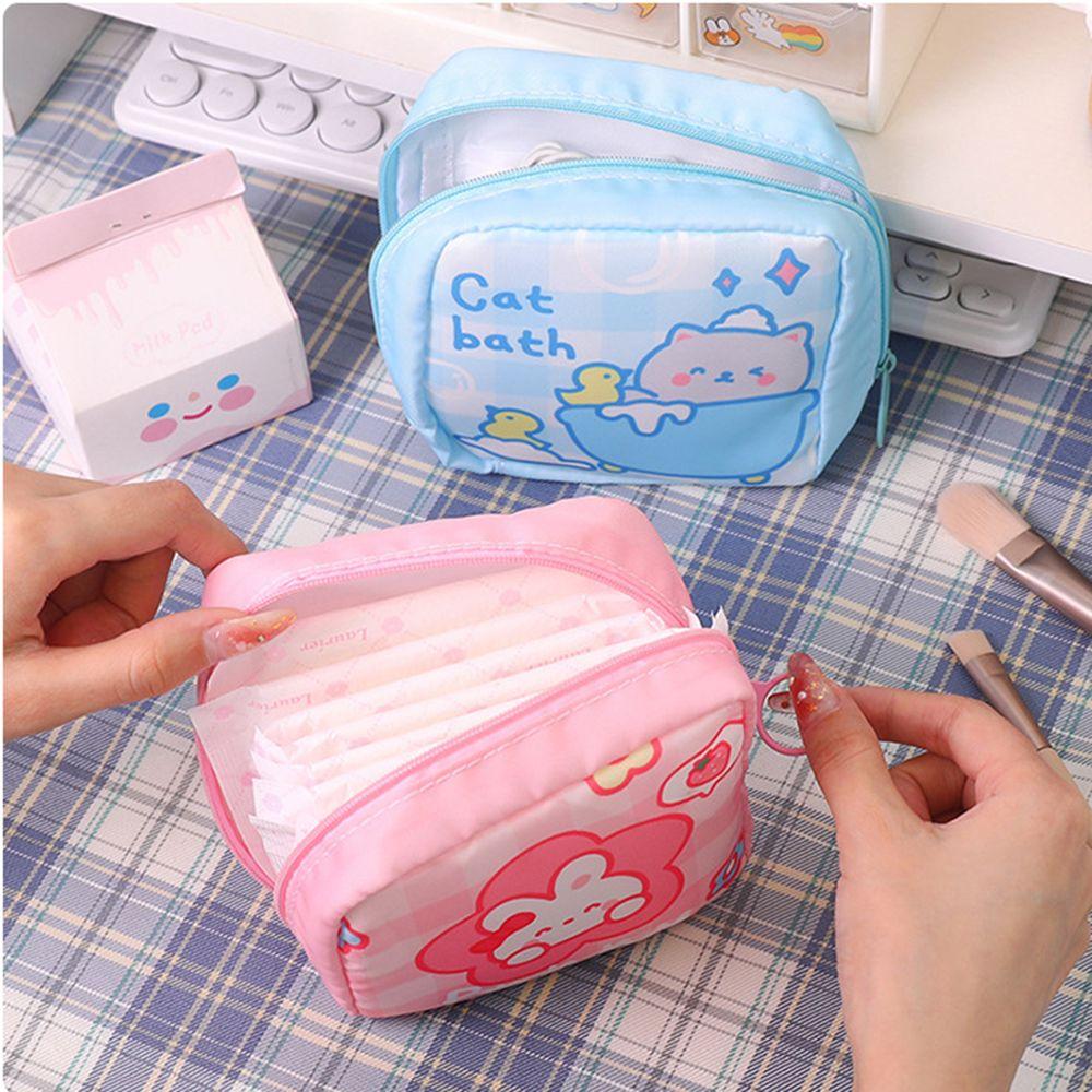 Waterproof Tampon Storage Bag Sanitary Pads Coin Purse Bag Travel Portable Makeup Lipstick Pouch Cute Data Cables Organizer