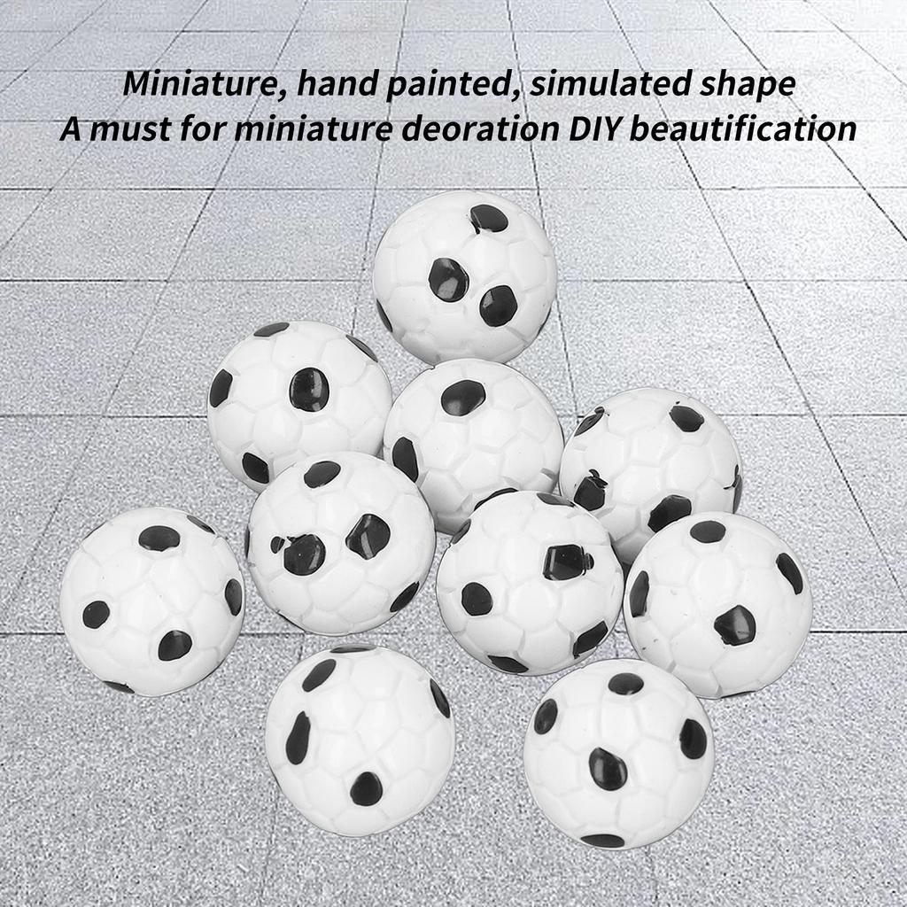 10pcs 1:12 Dollhouse Sports Football Simulation Decor Accessories Miniature Soccer Balls