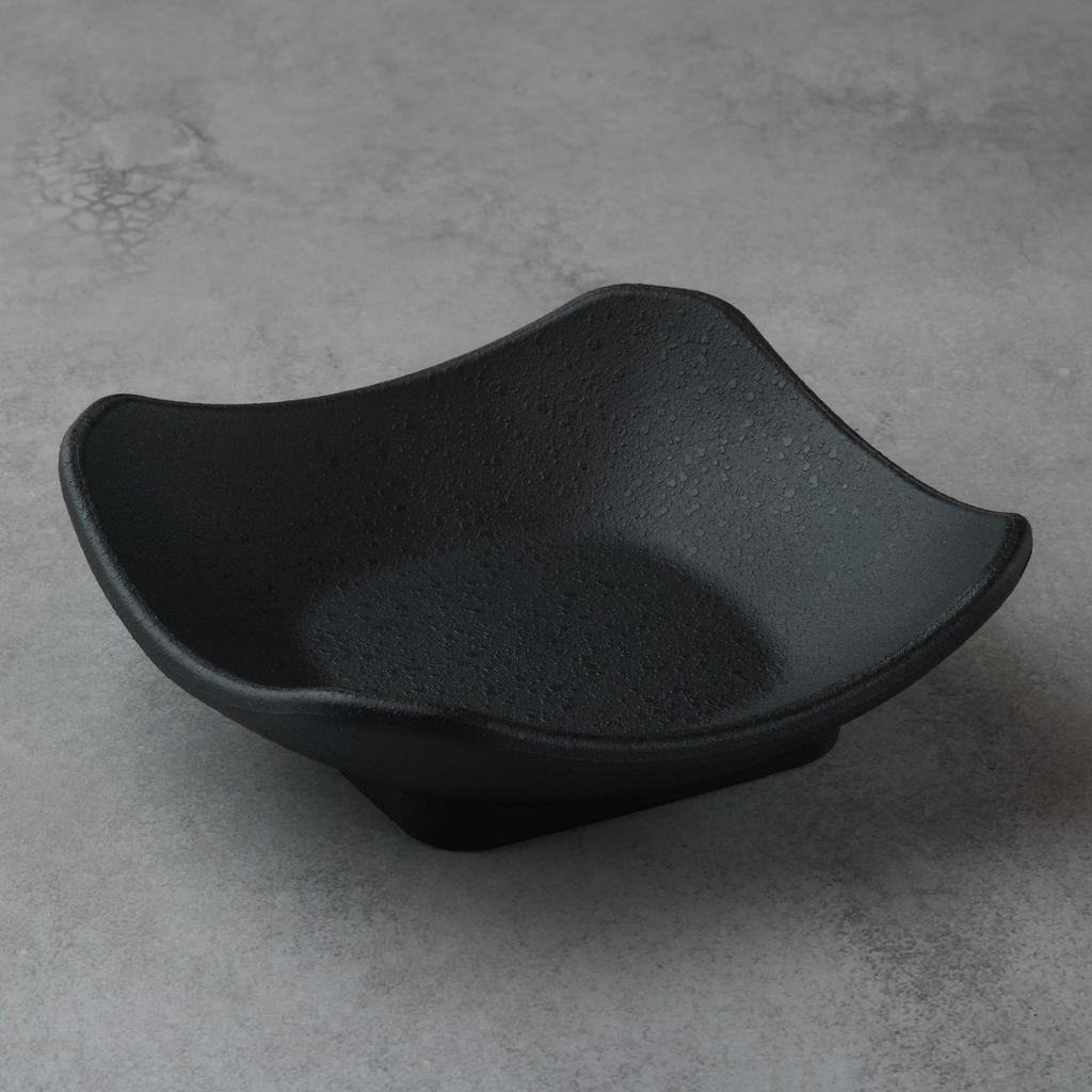 [ware hendey] Schlichte quadratische kleine Schale, 11 cm, Unzerbrechlich, Hergestellt in Japan, Premium Schwarz, Hitzebeständig (240 Grad), Spülmaschinenfest, Mikrowellengeeignet,