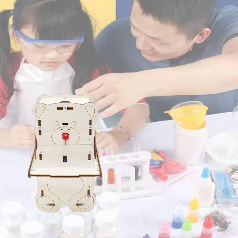 Intelligent Sensing Coin-eating Robot Diy Wood Material Science Experiment Toy For Elementary Students Ha-a03
