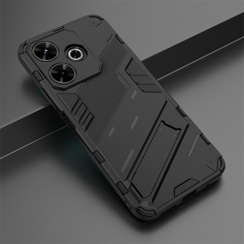 Phone Holder Case For Xiaomi Poco M6 4G Case Bumper Anti-knock Armor Full Back Cover For Poco M6 Case For Poco M6 4G 6.79 inch