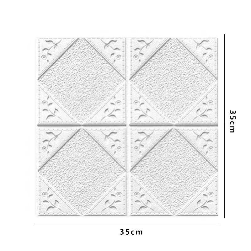 4Pcs 35*35CM Ceiling Bed Room Decor 3D Background Wallpaper Peel And Stick Waterproof Wall Stickers Anti-collision Home Decor