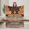 Warm Blanket Travel Chris Brown Breezy Bowl XX Bedding Throws  Flannel Bedspread For Outdoor Novelty Sofa Bed Cover