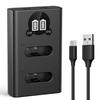 CONCEPT Charger for Sony LED Camera Battery Charger K&F NP-BX1 Cameras, ZV-1, ZV-1 II, Cyber-shot, DSC-RX100, DSC-RX100 II, Etc.,