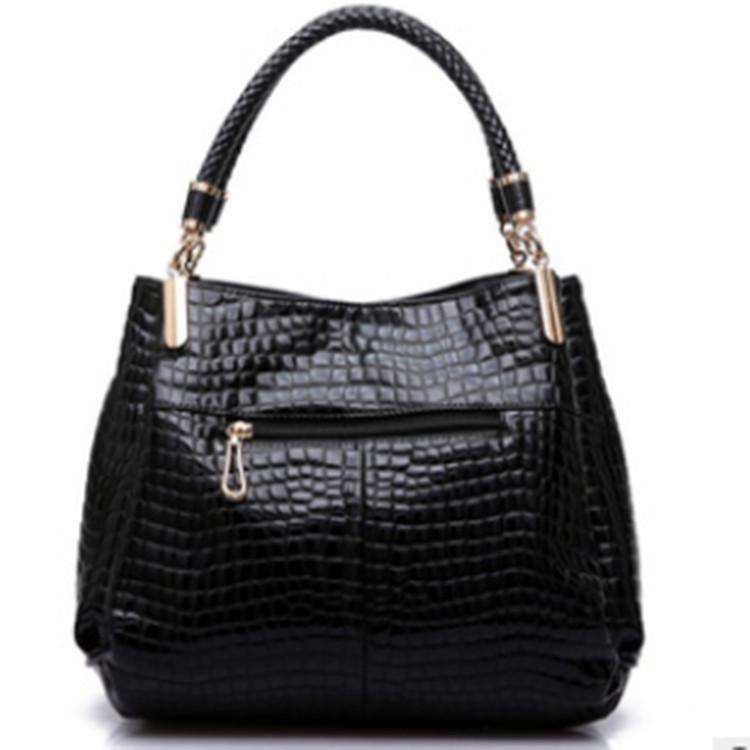 European and American style mature temperament handbag bag female crocodile pattern stone pattern underarm bag female bag
